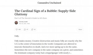 “大空头”严厉警告：英伟达将是AI泡沫破裂先兆，正如当年的思科！